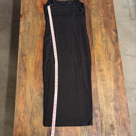 Good American Scuba Square Neck Black Midi Dress | Size 1 (S/M) - Picture 3 of 5